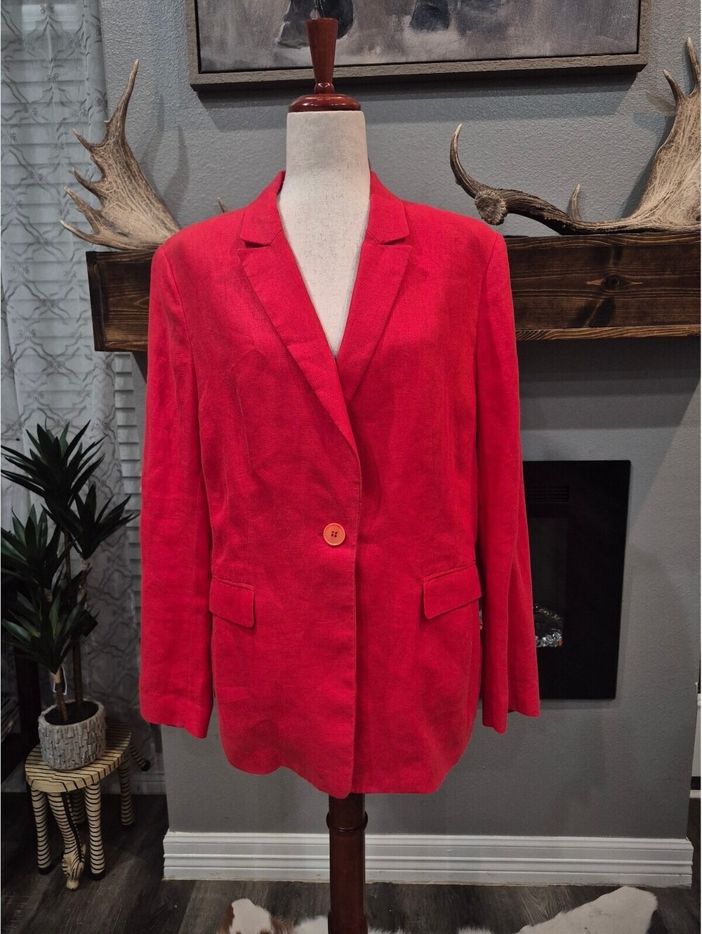 La Fayette 148 Linen Blazer Size 12